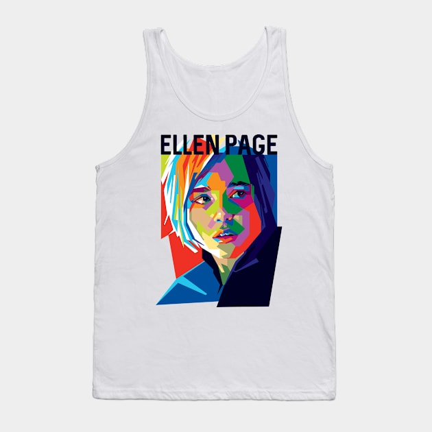 Ellen Page Pop Art Tank Top by Laksana Ardie Store